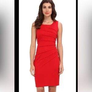 Calvin Klein Red Starburst Sleeveless Dress
